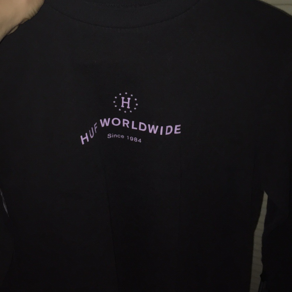 Black Vintage Huff worldwide long sleeve